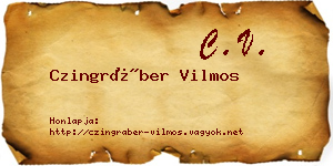 Czingráber Vilmos névjegykártya