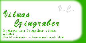 vilmos czingraber business card